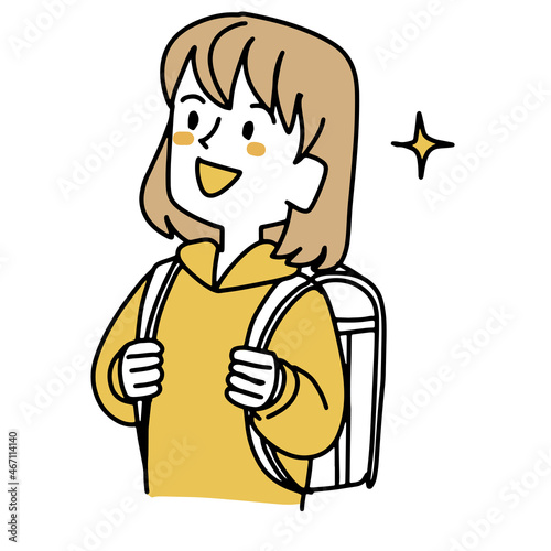 Wallpaper Mural 	上を見てキラキラしている小学生の女の子 Torontodigital.ca