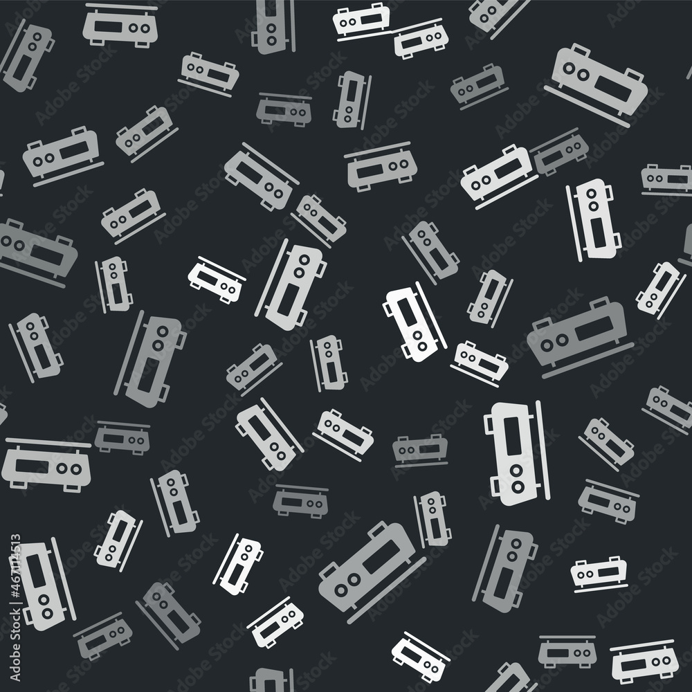 Grey Electronic scales icon isolated seamless pattern on black background. Weight measure equipment. Vector Grey Electronic scales icon isolated seamless pattern on black background. Weight measure equipment. Vector