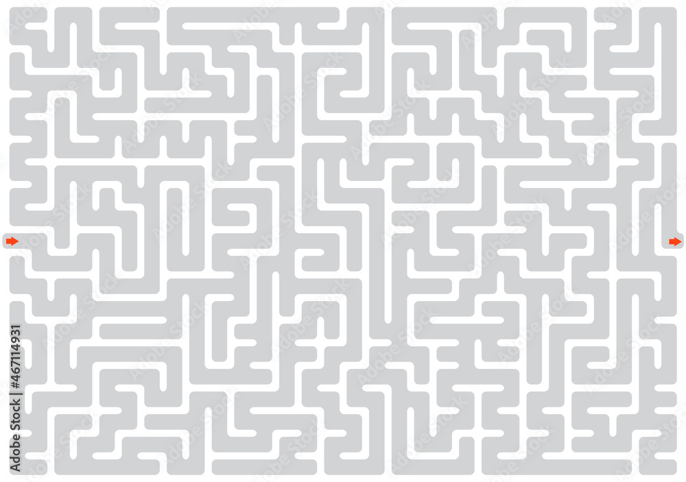 Grey Maze Texture Background Isolated Horizontal Format