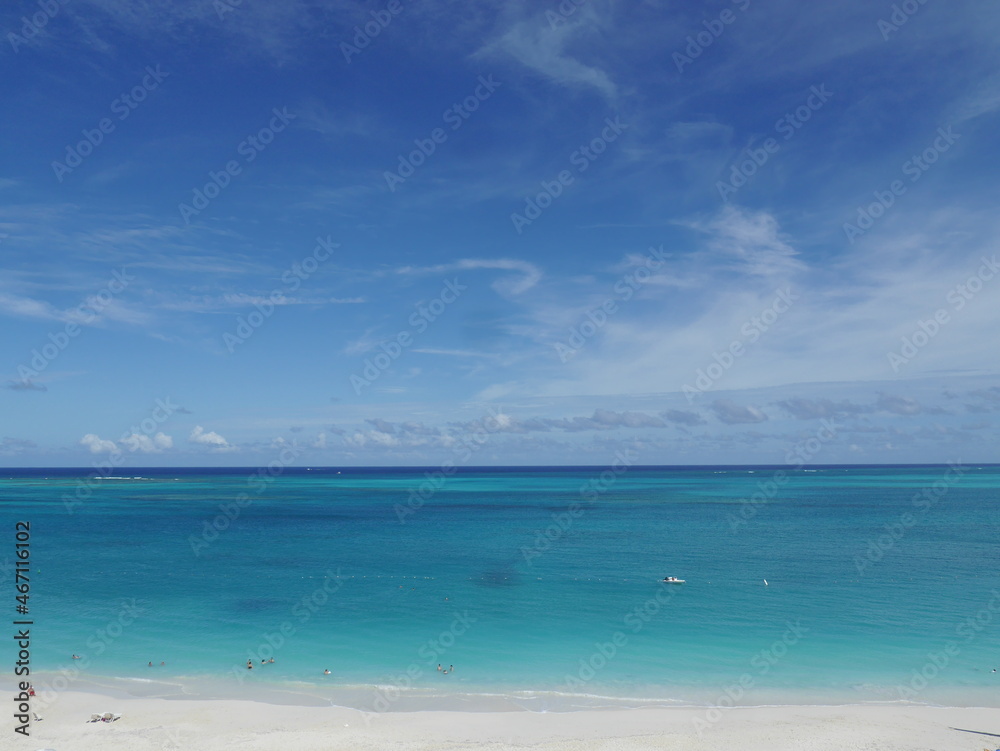 Caribbean Beach, Turquoise Sea and White Sand (Grace Bay, Turks and Caicos Islands)	