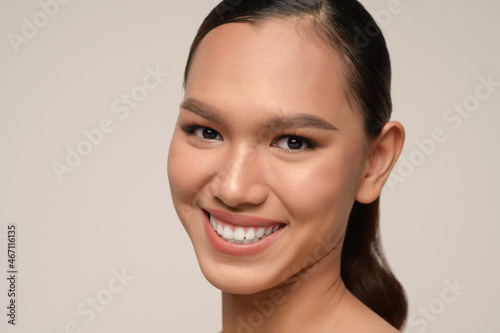 Young female model with perfect smile and beautiful face