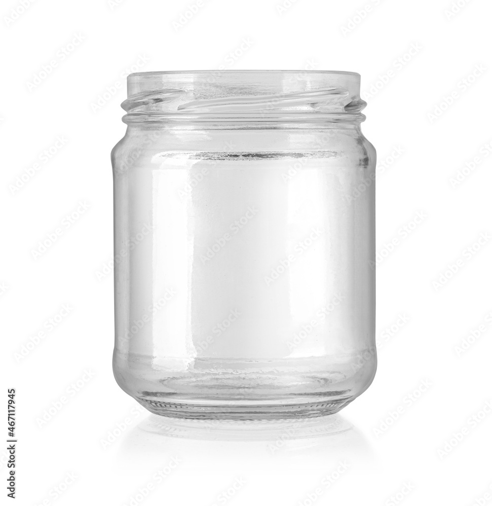 Jar glass isolated on white background Jar glass isolated on white background