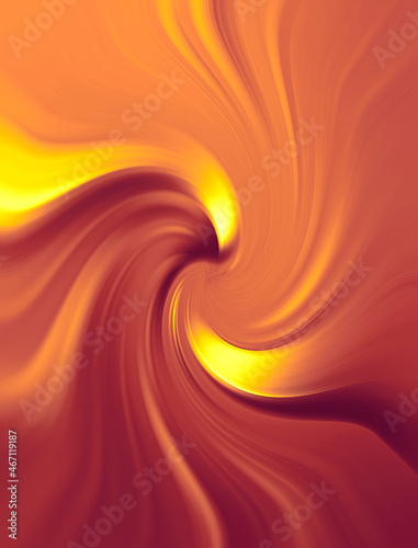 Ilustración abstracta de remolino en tonos anaranjados