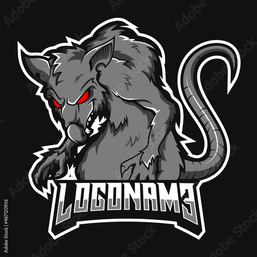mouse mascot logo illustration