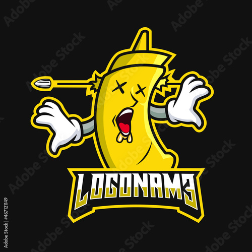 mustard mascot logo illustration