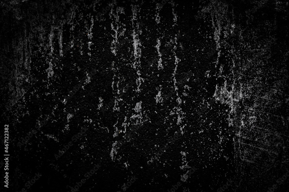 Black background at the old cement floor wall with white alternating colors.
