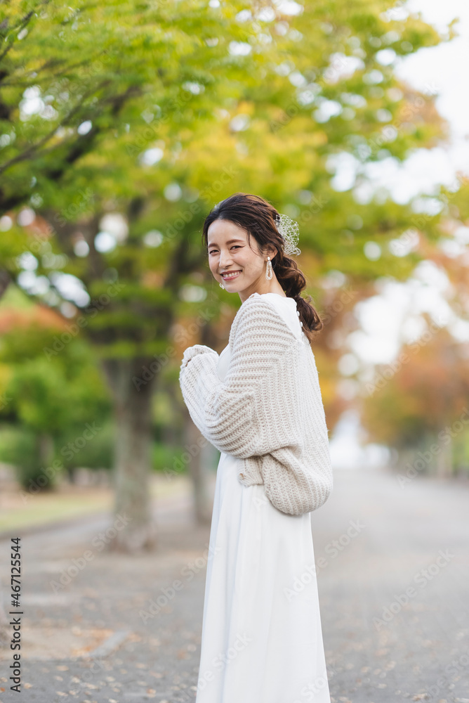 ウェディングドレスを着た花嫁 ウェディングドレスを着た花嫁