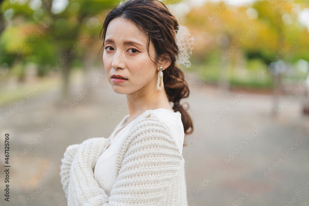 ウェディングドレスを着た花嫁 ウェディングドレスを着た花嫁