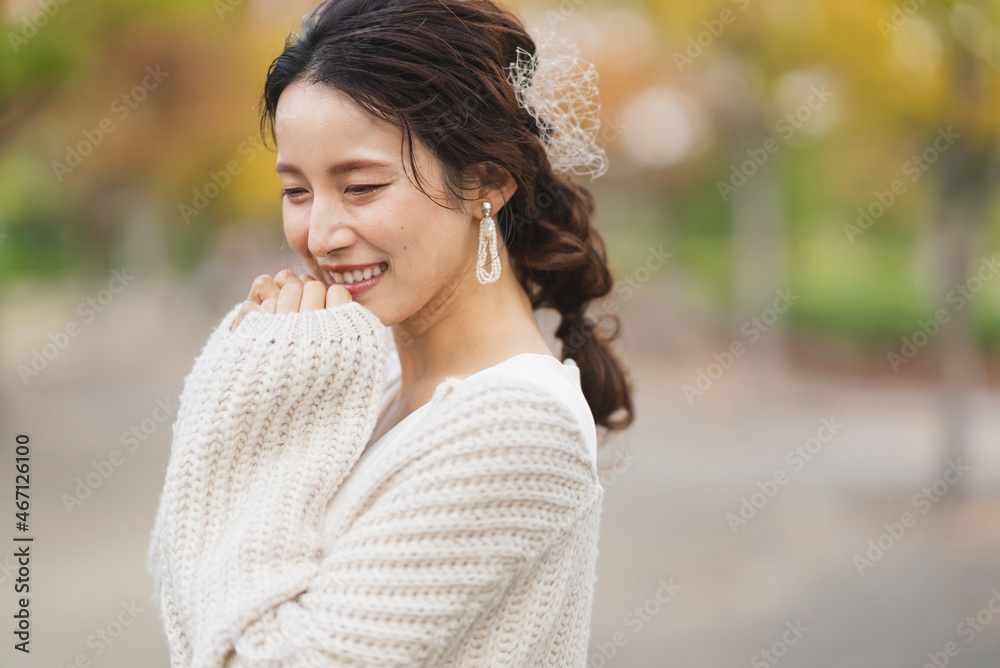 ウェディングドレスを着た花嫁 ウェディングドレスを着た花嫁