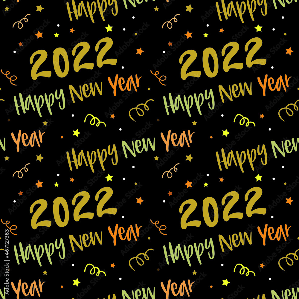 Pattern designs for New Year and party celebration 2022. seamless patterns in gold, white and black colors. Vector illustration greeting background designs, New Year, social media promotional content. Pattern designs for New Year and party celebration 2022. seamless patterns in gold, white and black colors. Vector illustration greeting background designs, New Year, social media promotional content.