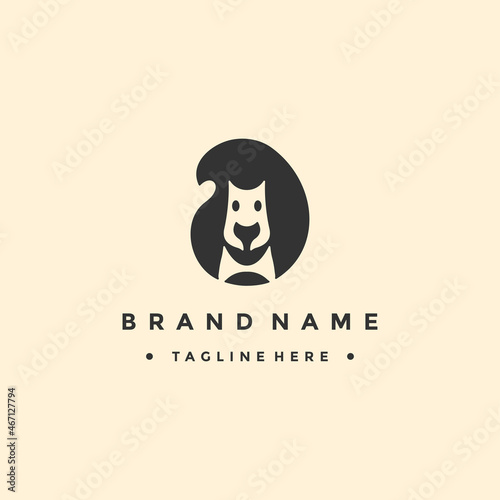 squirrel negative space logo design