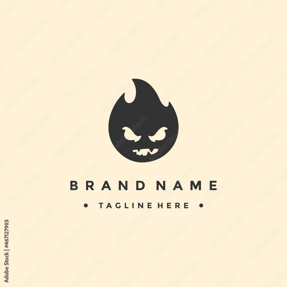 Halloween logo vector design template