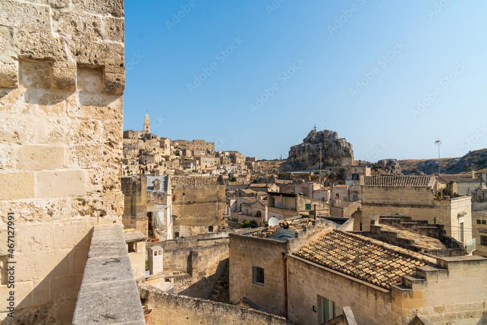 View at the old town - Sasso Caveoso - of Matera, Basilicata, Italy 
