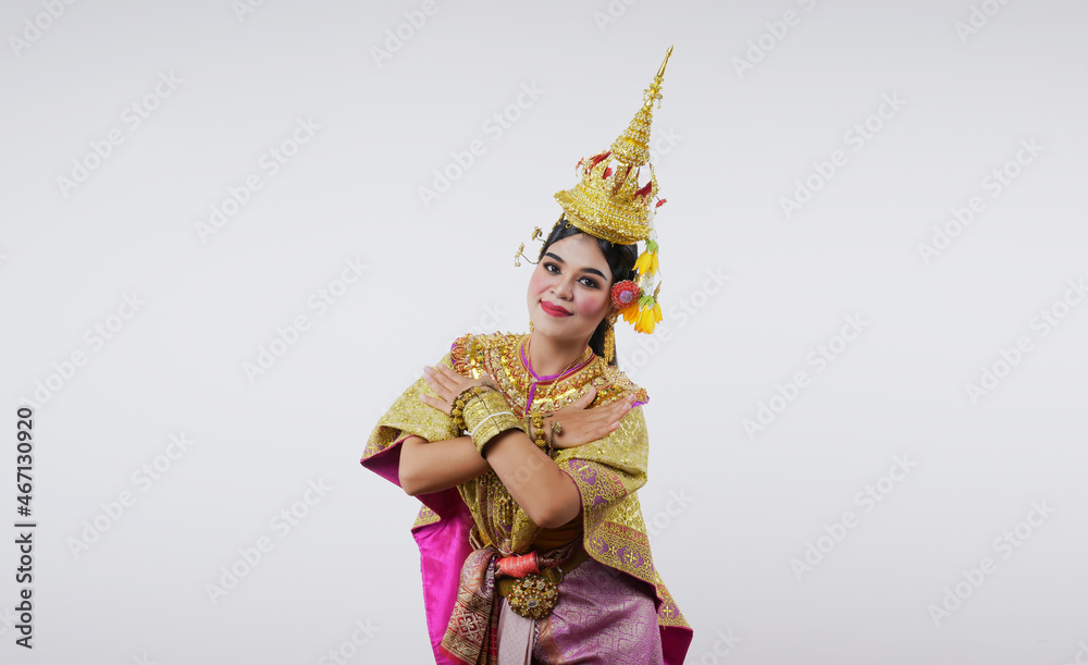 Thailand Dancing in masked khon Benjakai Thailand Dancing in masked khon Benjakai