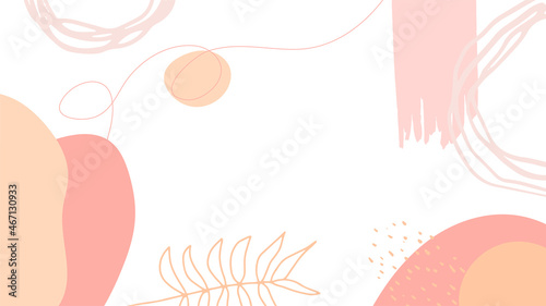 Flat liquid organic forms and floral set with hand drawn. Flowing shapes banners. Template for logo, branding, web design, social media post, business card, invitation, print, flyer or presentation.