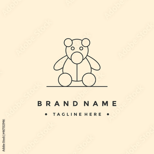 Tedy bear logo with hidden sield on the nose
