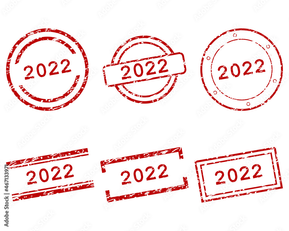 2022 Stempel - obrazy, fototapety, plakaty 