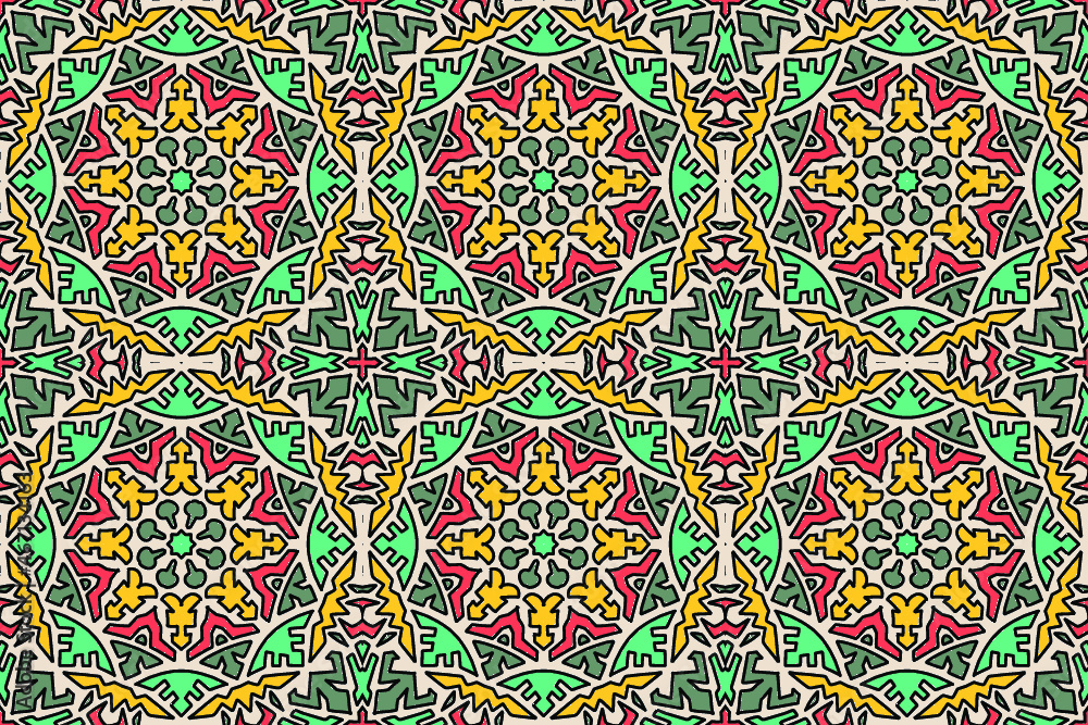 Decorative ethnic seamless pattern background geometric