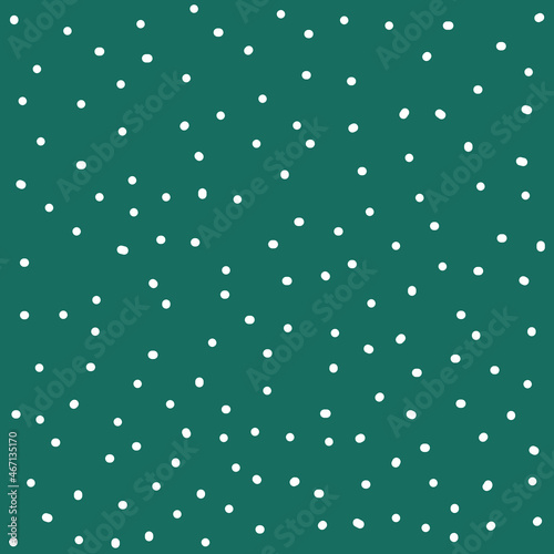 Christmas pattern. White snow on dark blue background. Tamplate for greeting christmas cards, posters, stickers and seasonal design