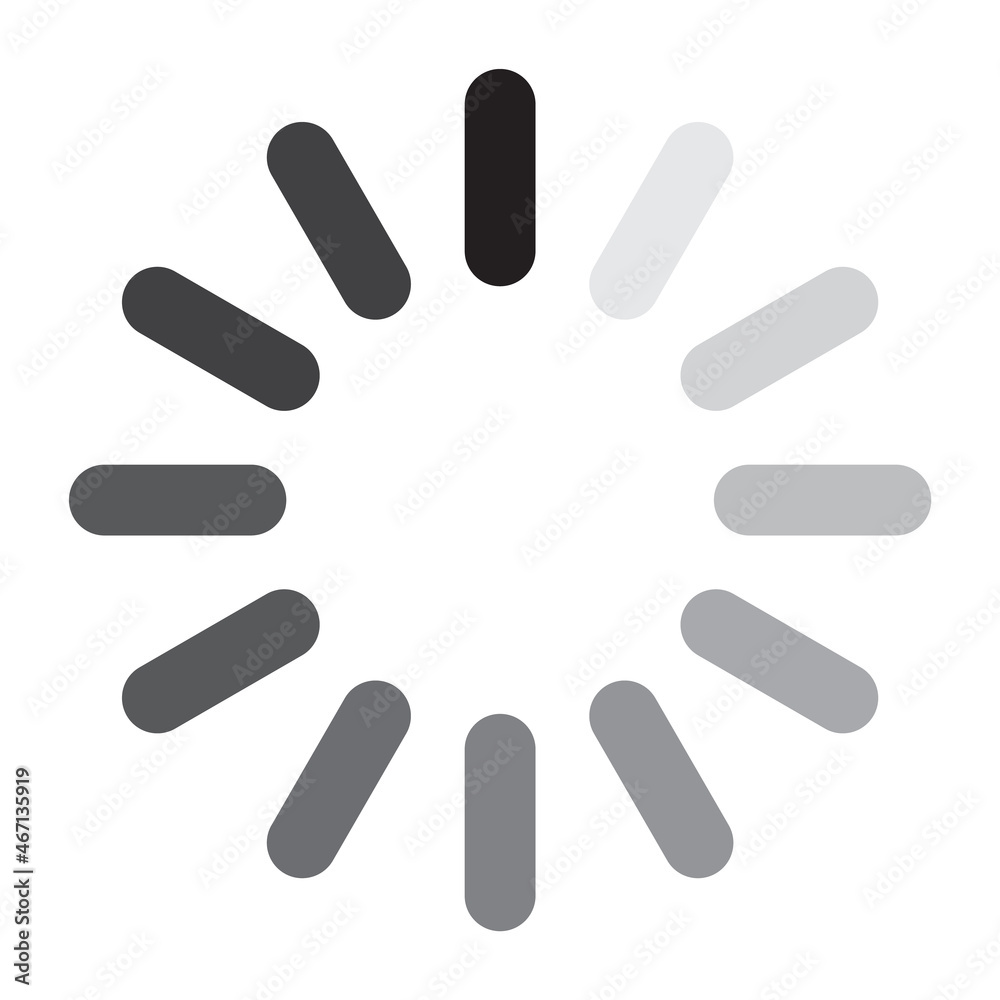 Processing icon. Circular loader. Loading progress indicator Processing icon. Circular loader. Loading progress indicator