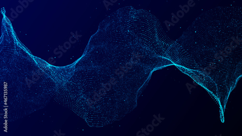 Canvas Print Futuristic digital wave