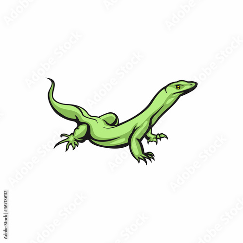 goanna reptile animal vector logo © winana