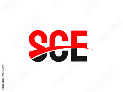 SCE Letter Initial Logo Design Vector Illustration