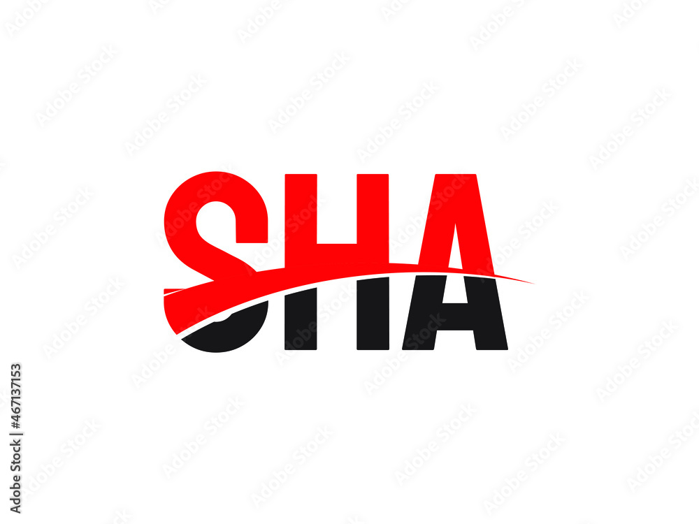 SHA Letter Initial Logo Design Vector Illustration