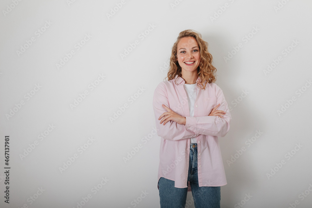 beautiful blonde openly looks into the camera beautiful blonde openly looks into the camera