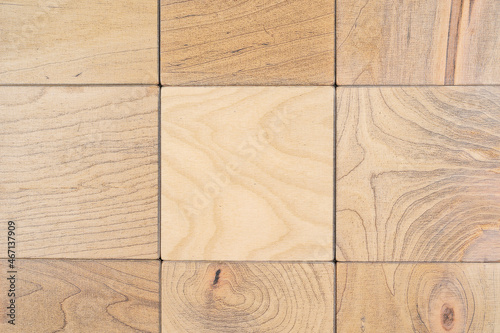 Wooden blocks stacked for Background or Texture. Macro studio shot.