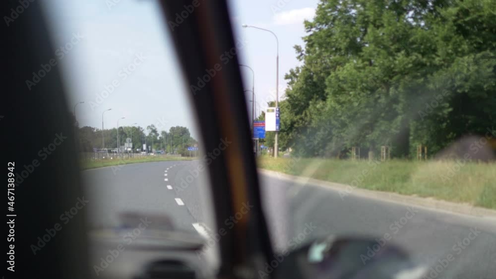 Driving a car in the european city in 4k slow motion 60fps Driving a car in the european city in 4k slow motion 60fps