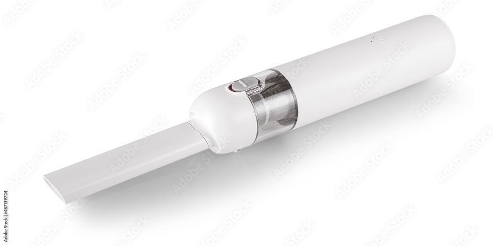 manual white vacuum cleaner isolated on white background manual white vacuum cleaner isolated on white background