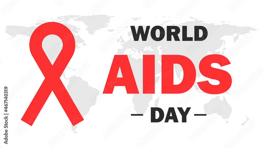 World AIDS Day. Banner. 1 december. Red ribbon. Vector illustration World AIDS Day. Banner. 1 december. Red ribbon. Vector illustration