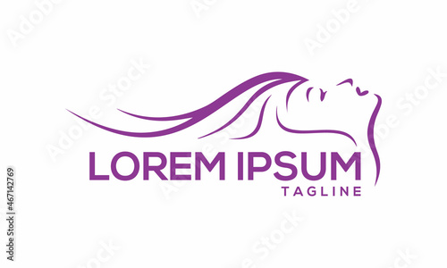 Unique beauty hairstyle logo Modern and minimalist vector and abstract logo 