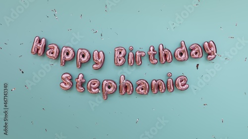 Happy Birthday Stephanie Balloons photo