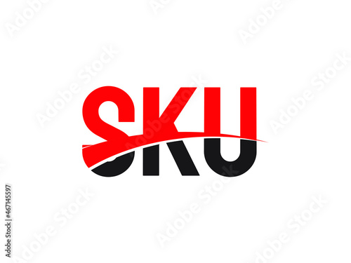 SKU Letter Initial Logo Design Vector Illustration