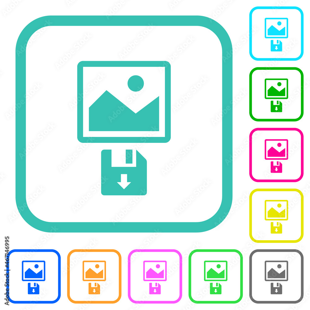 Save image to floppy disk vivid colored flat icons Save image to floppy disk vivid colored flat icons