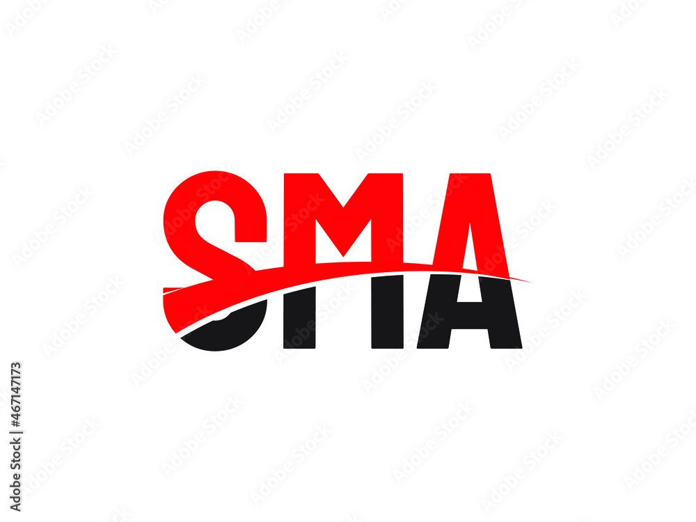 SMA Letter Initial Logo Design Vector Illustration