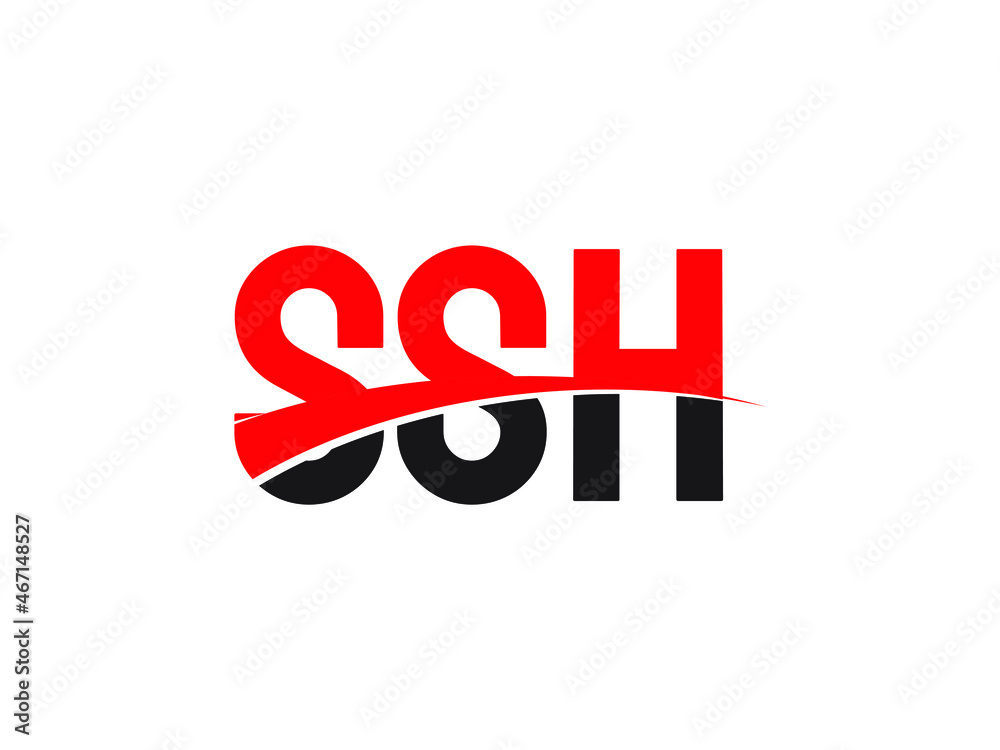 SSH Letter Initial Logo Design Vector Illustration SSH Letter Initial Logo Design Vector Illustration