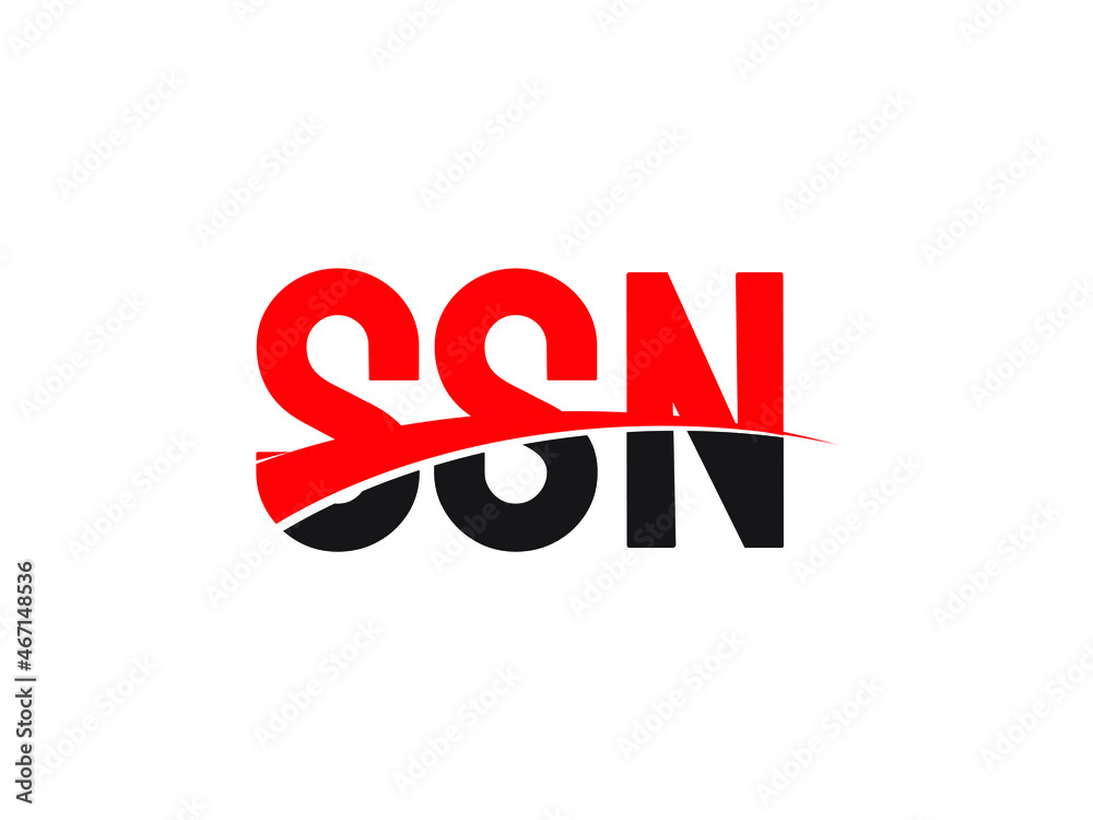 Fototapeta premium SSN Letter Initial Logo Design Vector Illustration