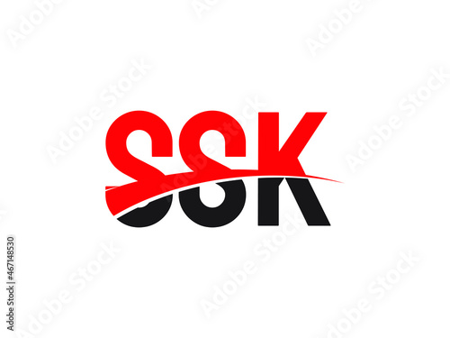 SSK Letter Initial Logo Design Vector Illustration photo