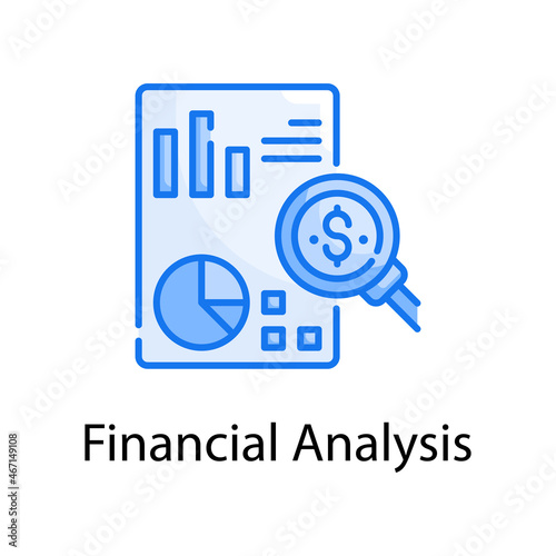 Financial analysis vector blue colours Icon Design illustration. Web Analytics Symbol on White background EPS 10 File © Designer`s Circle 