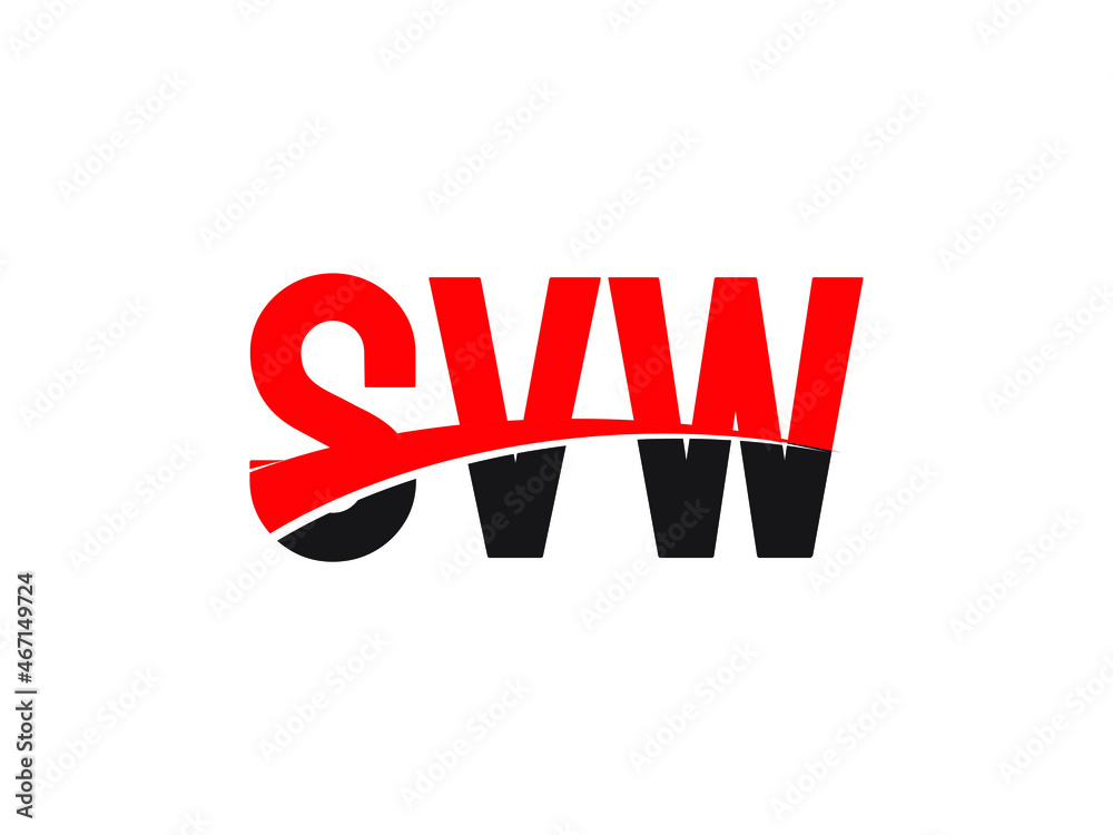Fototapeta premium SVW Letter Initial Logo Design Vector Illustration