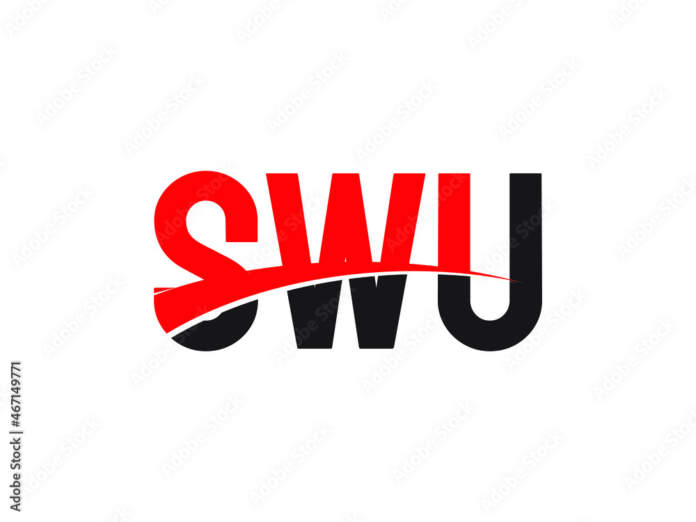 SWU Letter Initial Logo Design Vector Illustration