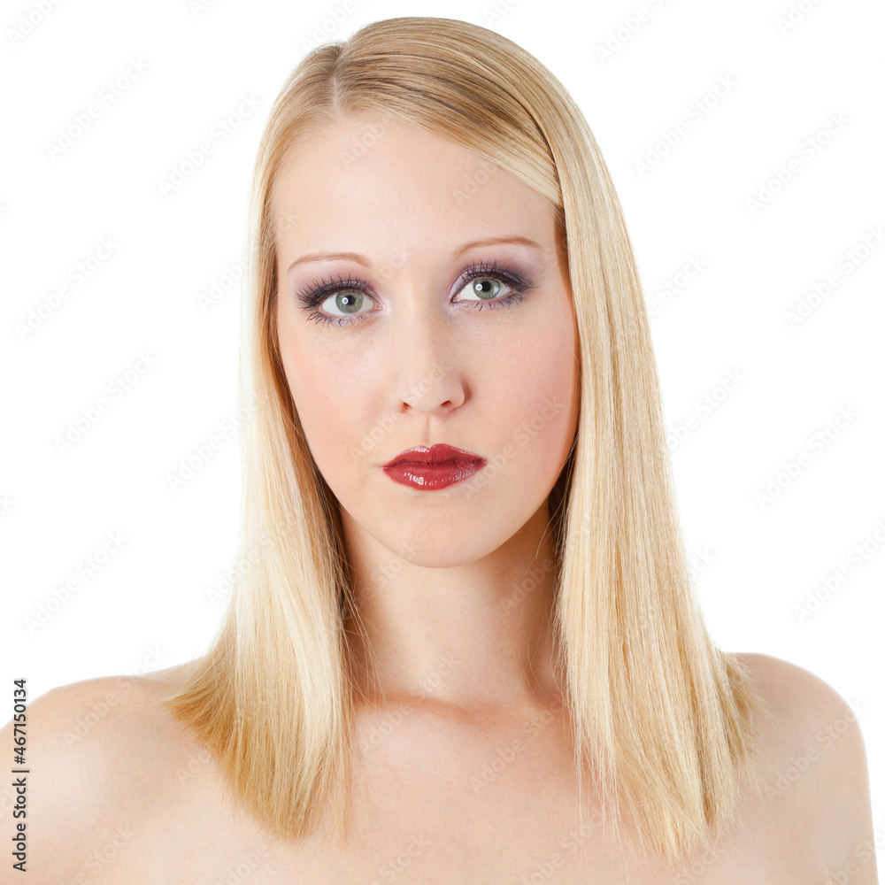 Cute blond girl with green eyes Cute blond girl with green eyes