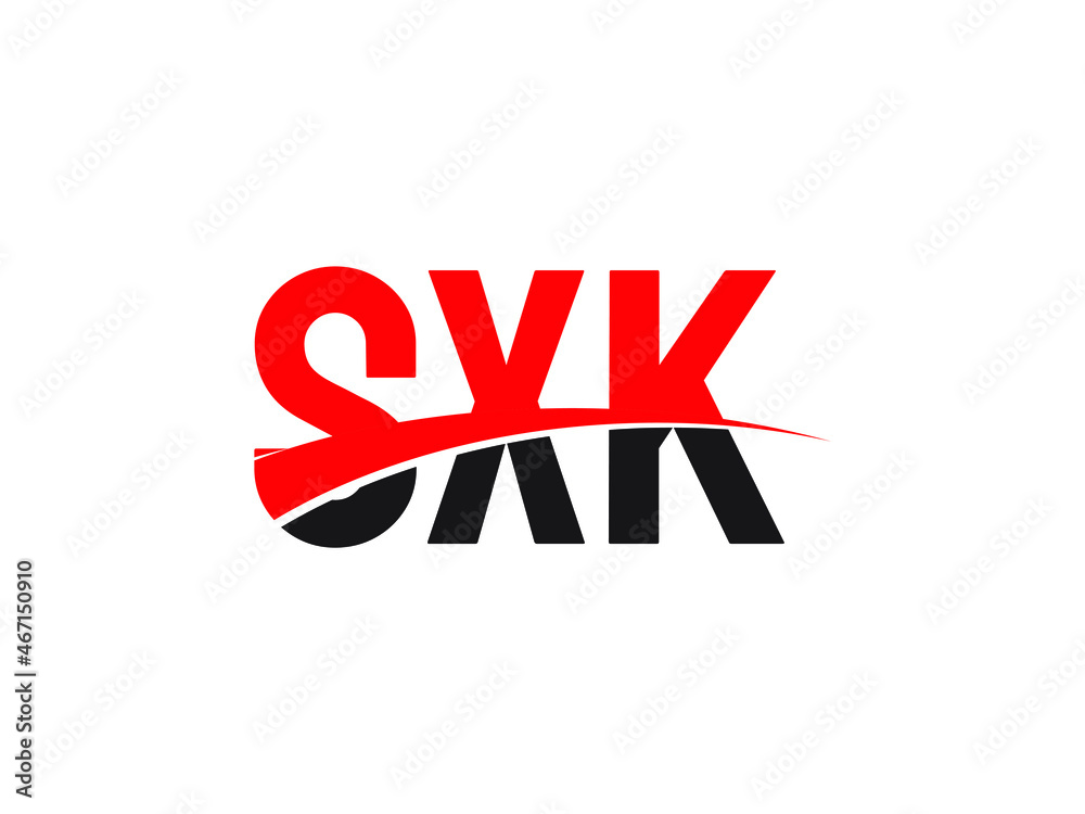 SXK Letter Initial Logo Design Vector Illustration