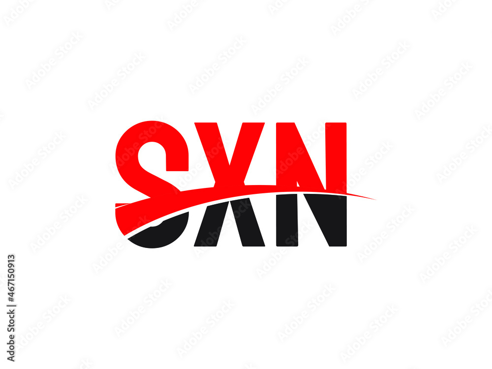 SXN Letter Initial Logo Design Vector Illustration