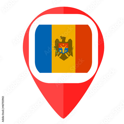 Free Download Moldova flag pin map marker country - GFXLoad