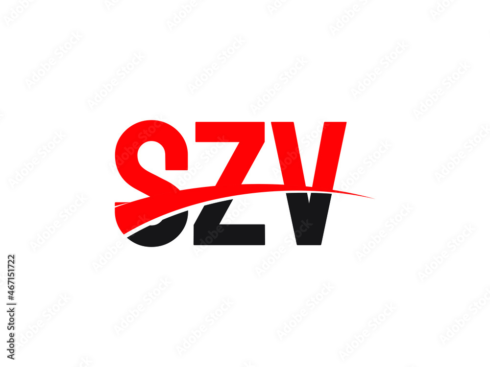 SZV Letter Initial Logo Design Vector Illustration