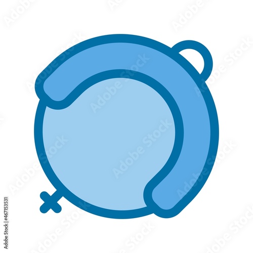 Buoy Filled Blue Vector Icon Design